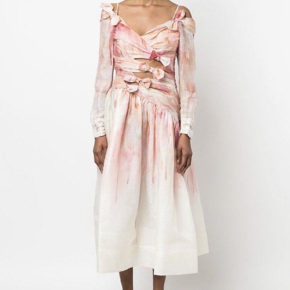 BNWT Zimmermann Dancer Asymmetric Midi Dress - Picture 6 of 8